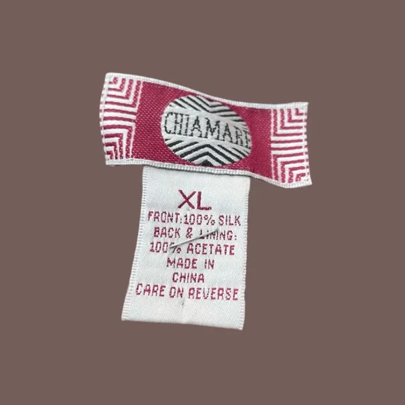 Chiamare Reversible Vest | Silk Geometric Print | Size XL | Vintage - Picture 3 of 3